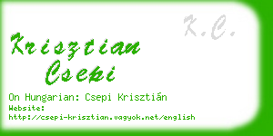 krisztian csepi business card